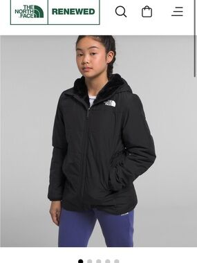 The North Face Black Hooded Jacket with Plush Lining